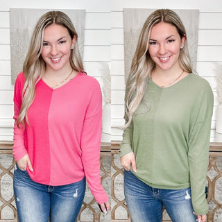 May You Stay White Birch Ribbed Long Sleeve Top - 2 colors!