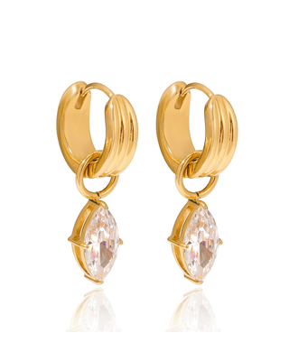 PRE-ORDER SAV Radiance Marquise Hoops Water Resistant