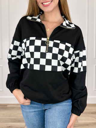 Check the Energy Cotton Blend Long Sleeve Avery Mae 1/4 Zip Pullover Top - Multiple Colors