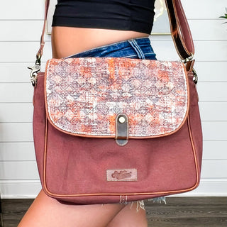 Staring This Once Leather Crossbody Bag