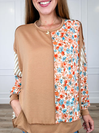 You're the Main Character Knit Long Sleeve Tan Avery Mae Top