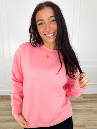 DOORBUSTER!! Basic Love to See it Cotton Blend Long Sleeve Avery Mae Crewneck Sweatshirt - Multiple Colors