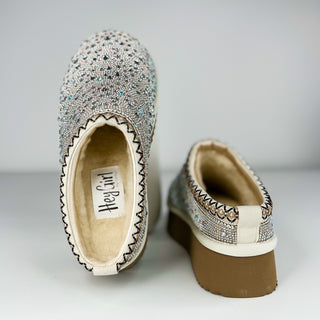 Corky Keep the Party Running Rhinestone Platform Slip Ons