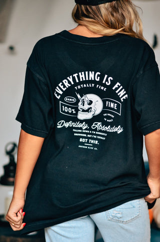 PRE-ORDERSB Everything Fine Skeleton Mock Tee