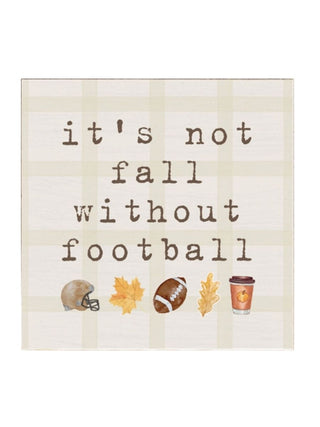 Falls favorite Pastime Wood Block Sign - Multiple Options