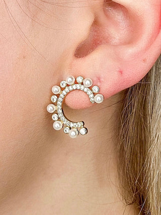 B.B. Lila Classy Pearl Stud Earrings - Multiple Colors