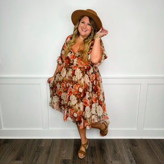 Falling For You Orange Avery Mae Dress