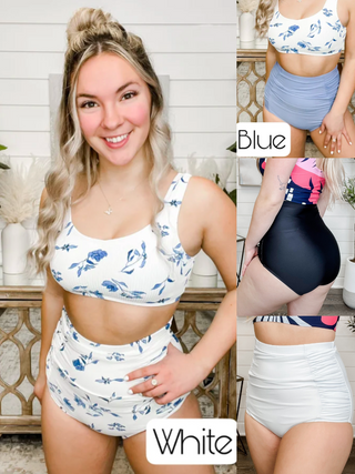 Coral Reef Sea Glass Set Sail Ultra High Rise Swim Bottoms - 6 colors! *FINAL SALE*