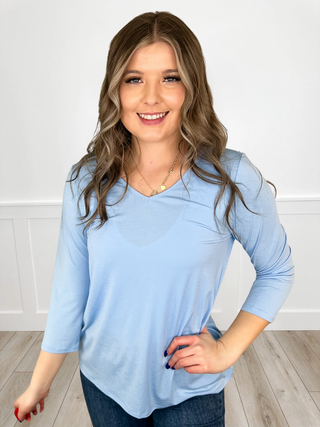 Dear Scarlett All the Feelings Wrinkle-Free 3/4 Sleeve Top - 8 colors!