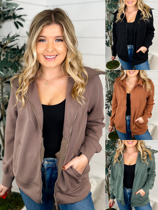 When You See it Long Sleeve Avery Mae Zip Up Sweatshirt - 6 colors!