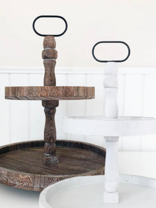 Simply Stated Wood Tiered Tray - 2 colors!