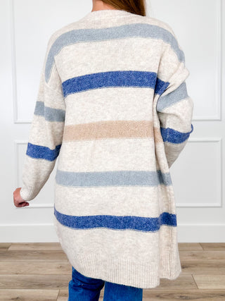 Just Being Neighborly Knit Long Sleeve Oatmeal Avery Mae Cardigan