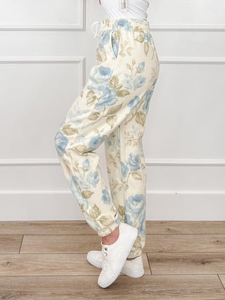 What's Your Story High-Rise Cotton Blend Cream Avery Mae Joggers