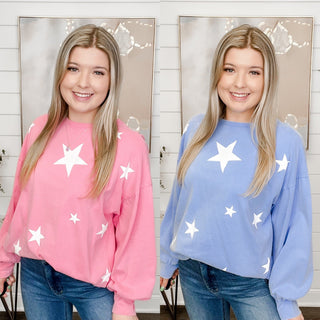 Easel Stars & Fabulous Cotton Long Sleeve Top - 2 colors!