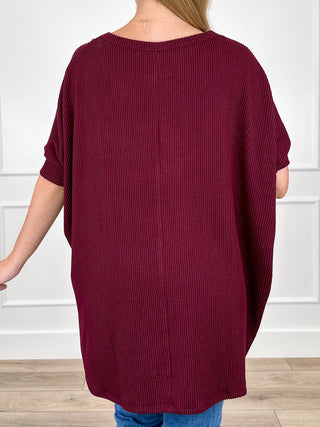 Dear Scarlett How Does This End Ribbed Short Sleeve Top - Multiple Colors