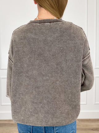 Zenana It's the Right Thing Cotton 3/4 Sleeve Sweater Top - Multiple Colors