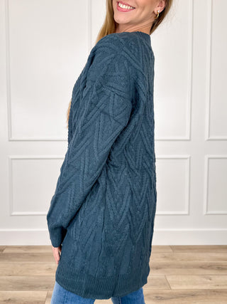 Michelle Mae Made For Me Knit Long Sleeve Button Up Cardigan - Multiple Colors