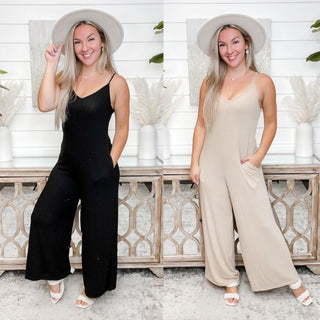 Good for You Ribbed Avery Mae Jumpsuit - 2 colors!