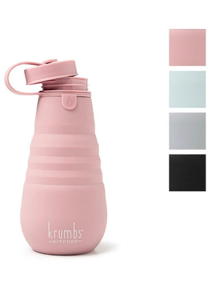Travel Ready 16oz Collapsible Silicone Water Bottle - 4 colors!