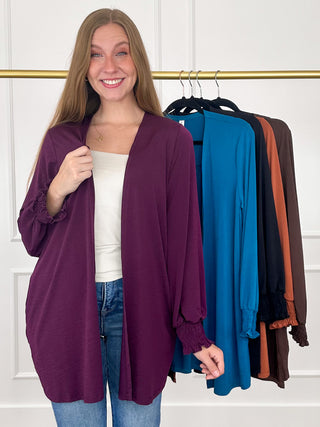 Dear Scarlett Wishes Do Come True Wrinkle-Free Long Sleeve Cardigan - Multiple Colors