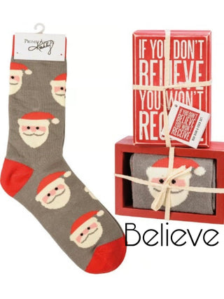Christmas Shelf Sitter & Sock Set - 6 options!