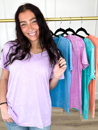 Zenana Basic Without Warning Cotton Short Sleeve Top - Multiple Colors