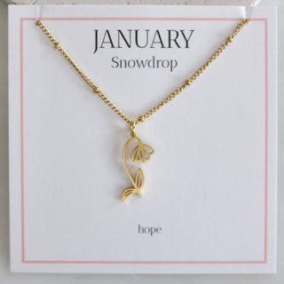 Floral Beauties Gold Birth Flower Necklace - 12 options!