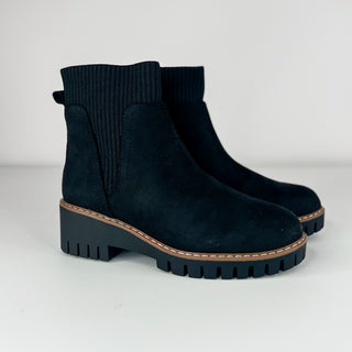 Very G You Got Me Faux Suede Black Booties