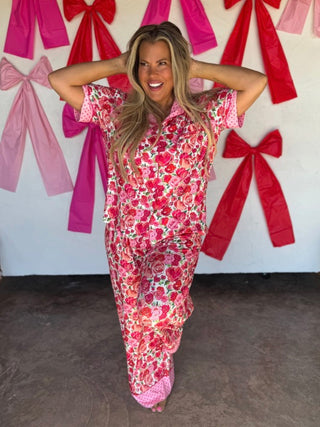 Feeling So Loved High Rise Pink Avery Mae PJ Set