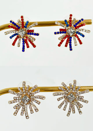 Pop & Shimmer Gold Stud Earrings - Multiple Colors