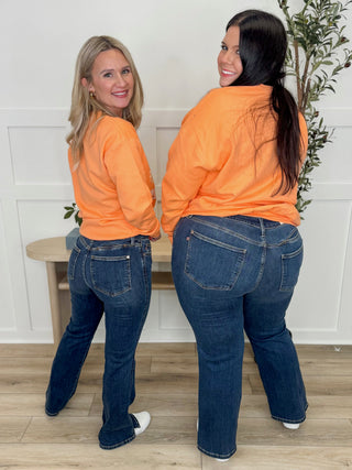 Judy Blue Lyla Mid Rise Bootcut Dark Wash Jeans