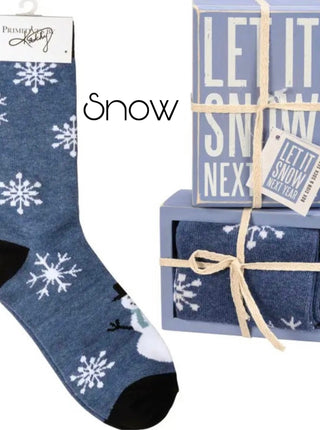 Christmas Shelf Sitter & Sock Set - 6 options!