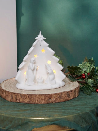 Nativity Luminaire Ceramic Candle Holder
