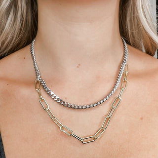 Mixing Metals B.B. Lila Layered Necklace