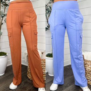 Can't Compare High Rise Straight Leg Avery Mae Cargo Bottoms - 2 colors!