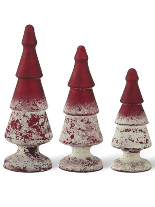 Red Glass Tree Decor - 2 options!