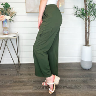 Move Along High Rise Avery Mae Cargo Cropped Bottoms - 3 colors!