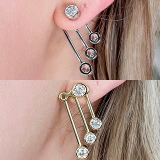 B.B. Lila Between Two Ear Jacket Earrings - 2 colors!