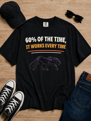 Works Every Time Cotton Short Sleeve Black Avery Mae Graphic Tee Shirt (Comfort Colors)