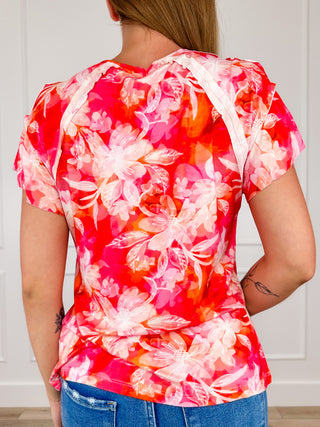 Infectious Energy Rayon Blend Short Sleeve Multi Avery Mae Top