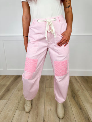 Blowing Bubbles High Rise Striped Pink Avery Mae Bottoms