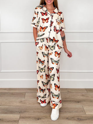 Only in Your Dreams High-Rise Cream Avery Mae PJ Set