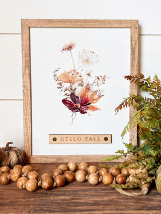 Hello Fall Wood Sign