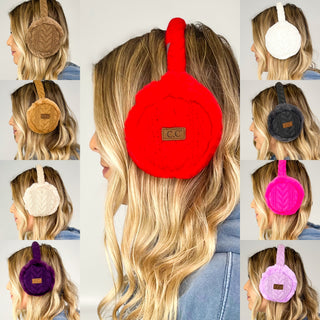 Brave the Cold Cable Knit Earmuffs - 9 colors!