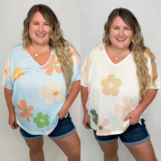 Keeping it So Funky Knit Short Sleeve Avery Mae Top - 2 colors!