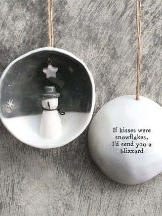 The Holiday Crescent Porcelain Ornament - 3 options!