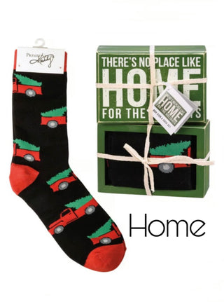 Christmas Shelf Sitter & Sock Set - 6 options!