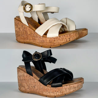 Blowfish Heading Forward Faux Leather Cork Wedges - 2 colors!