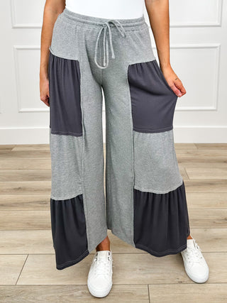 POL No Fear, No Limits High-Rise Rayon Blend Grey Bottoms