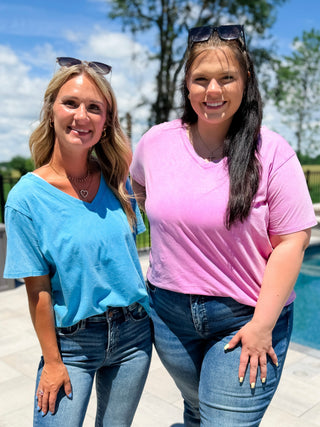 Zenana Basic Without Warning Cotton Short Sleeve Top - Multiple Colors